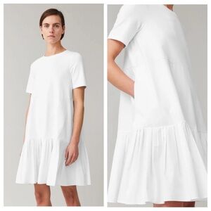 COS Gathered Panel Cotton Dress